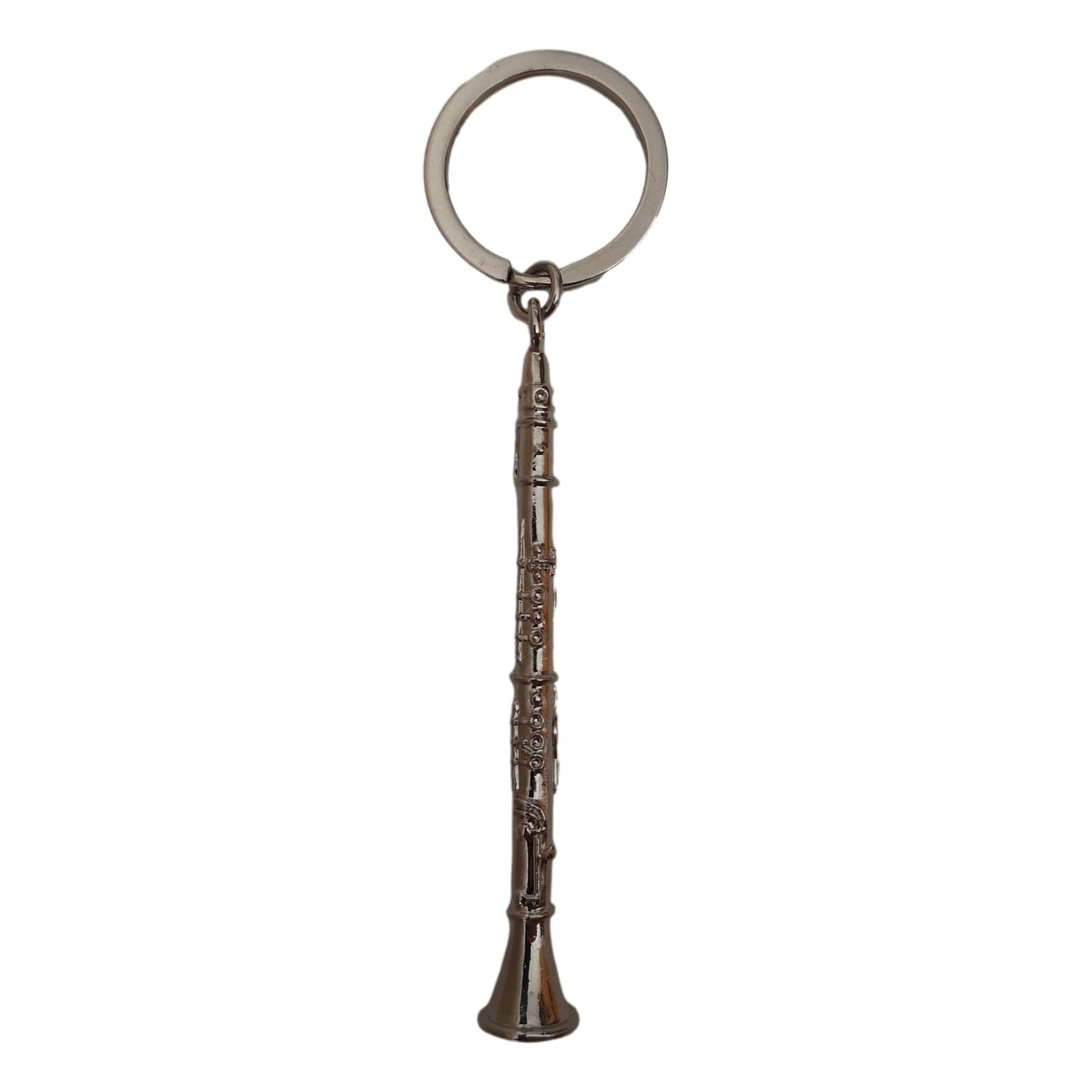 Clarinet polished silver-plated keyring image 0