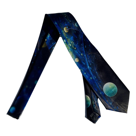 Galaxy A Closer Look Universe Solar System Sleeved Polyester Novelty Tie image 0