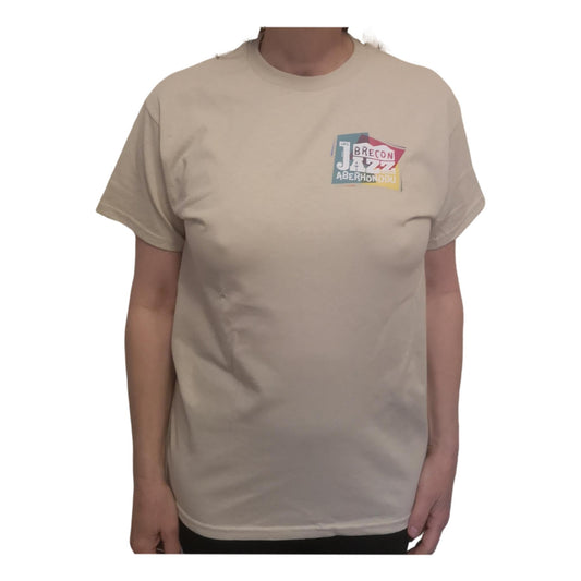 Brecon Jazz Festival Small Logo Sand T-Shirt - various sizes image 0