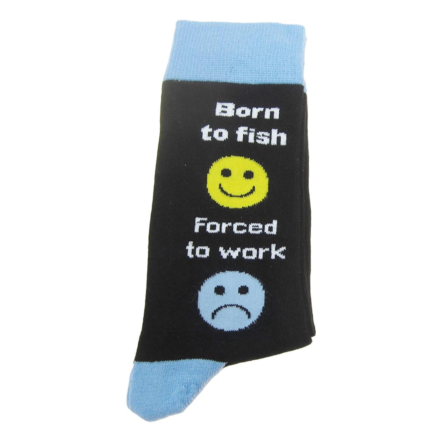 Born To Fish....Forced To Work Angling Unisex Novelty Ankle Socks Size 6-11 image 2