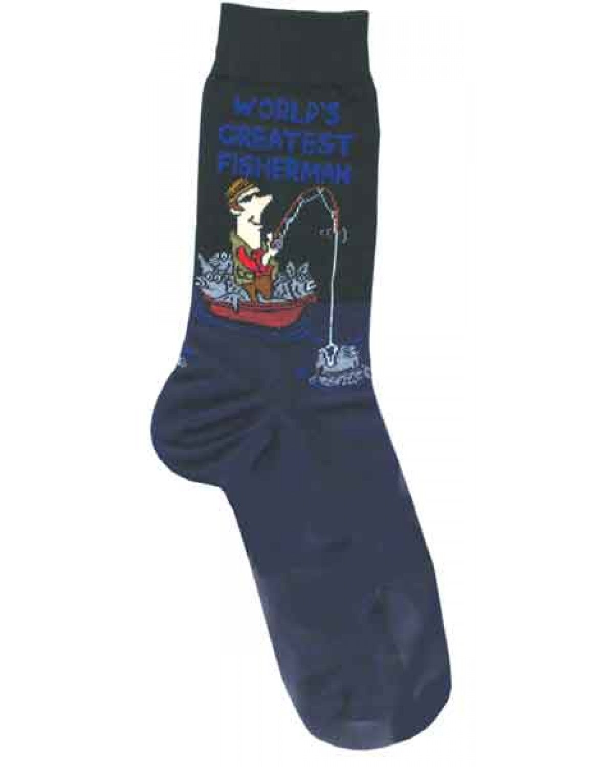 World's Greatest Fisherman Unisex Novelty Ankle Socks Adult Size 6-11 image 2