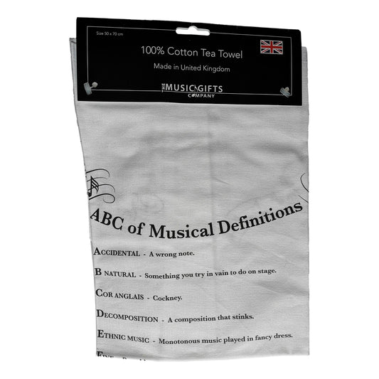 ABC of Musical Definitions cotton tea towel image 0