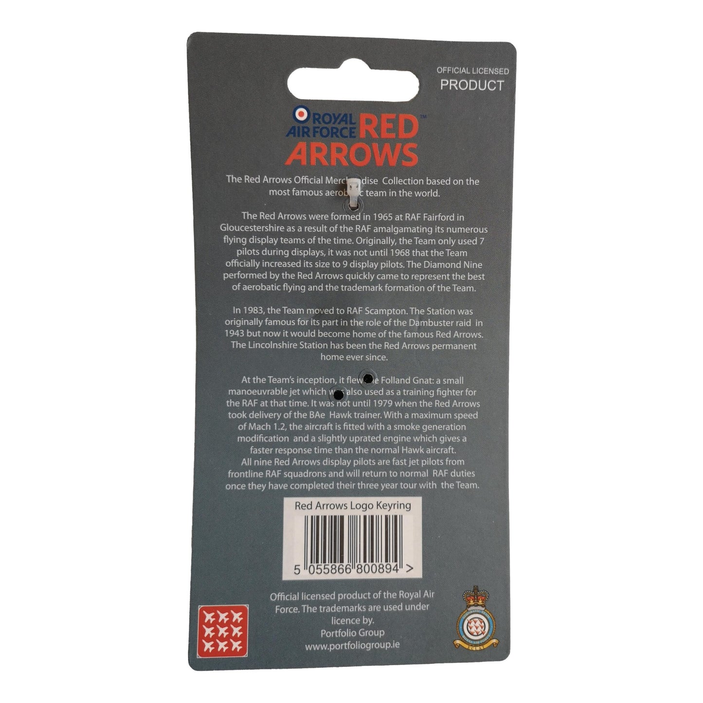 Royal Air Force Red Arrows Logo RAF keyring image 2