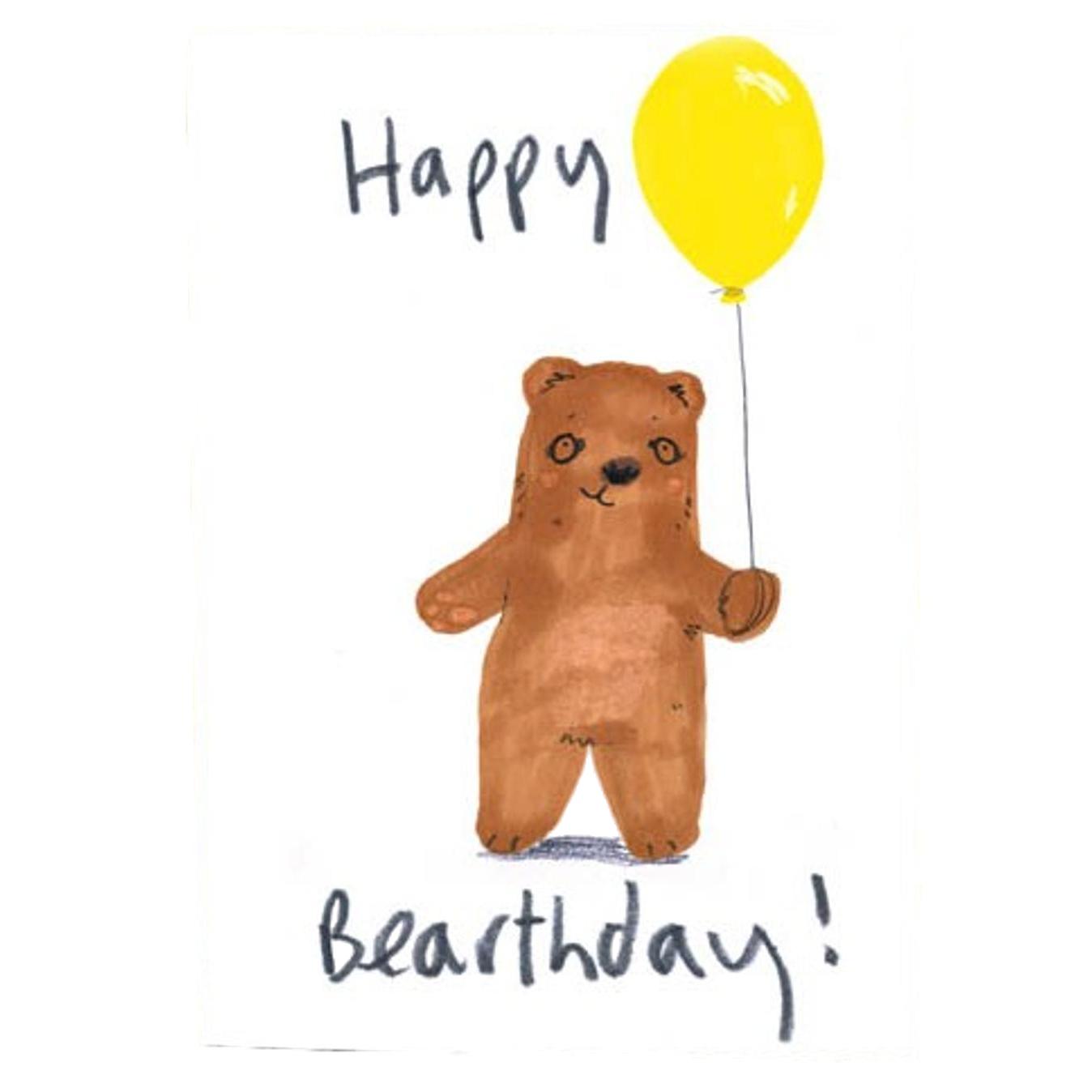 Happy Bearthday eco-friendly humour greetings card image 0