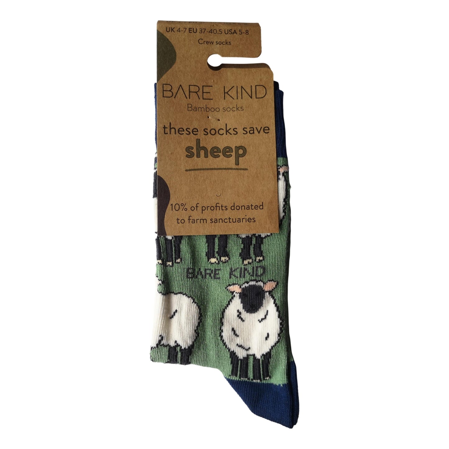 Save The Sheep Green Womens Novelty Ankle Socks Adult One Size image 1