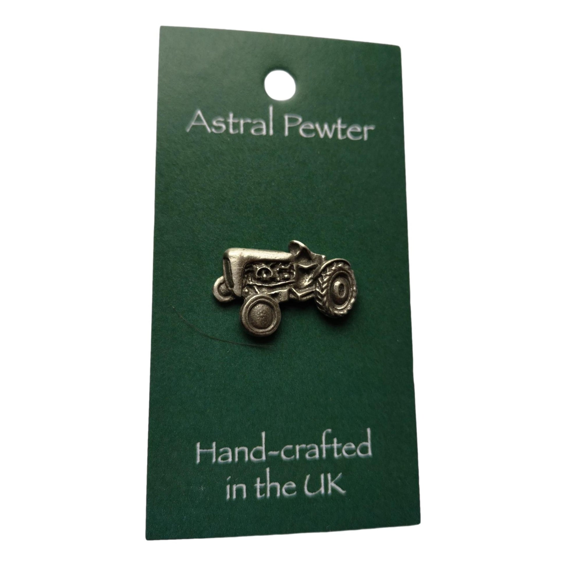 Vintage Cabless Tractor pewter lapel pin image 0