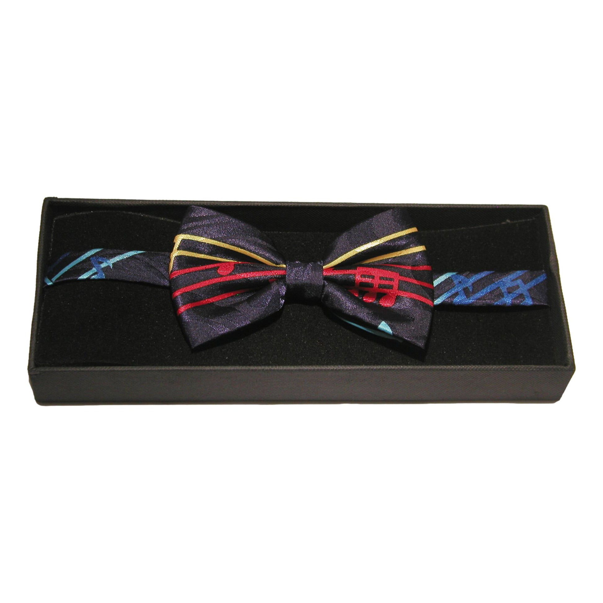 Rainbow Music Notes Fancy Polyester Bow Tie image 0