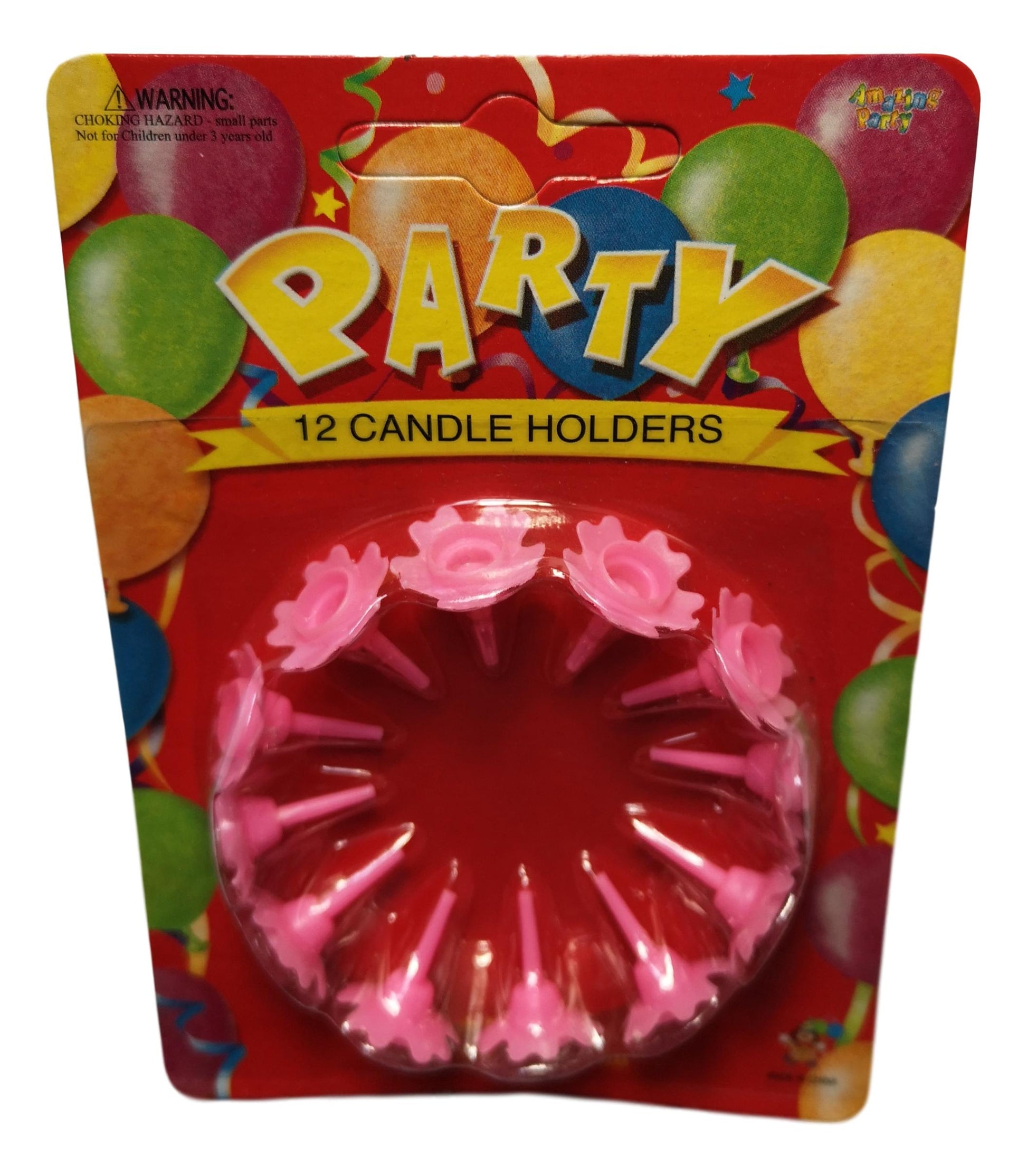 12 Pink Party Candle Holders image 0