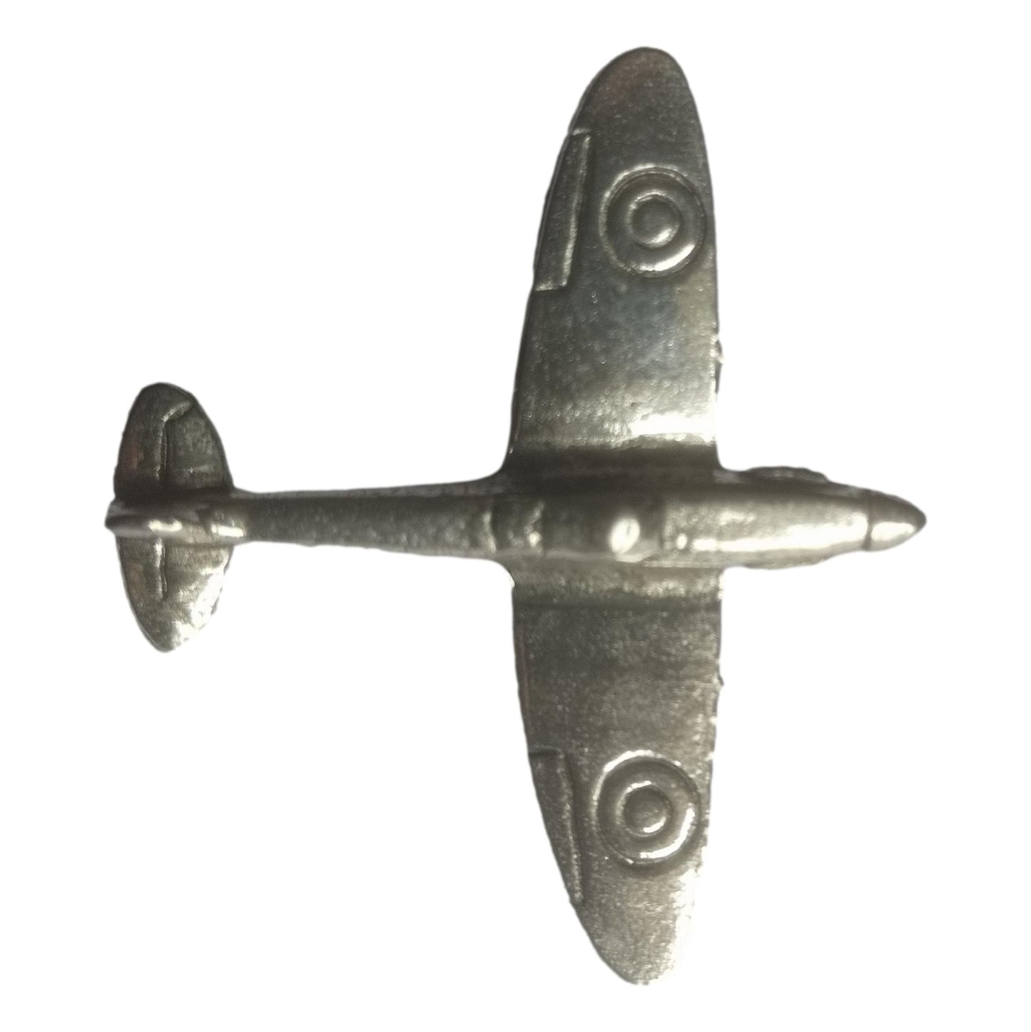 Spitfire Fighter Plane polished pewter metal lapel pin badge image 0