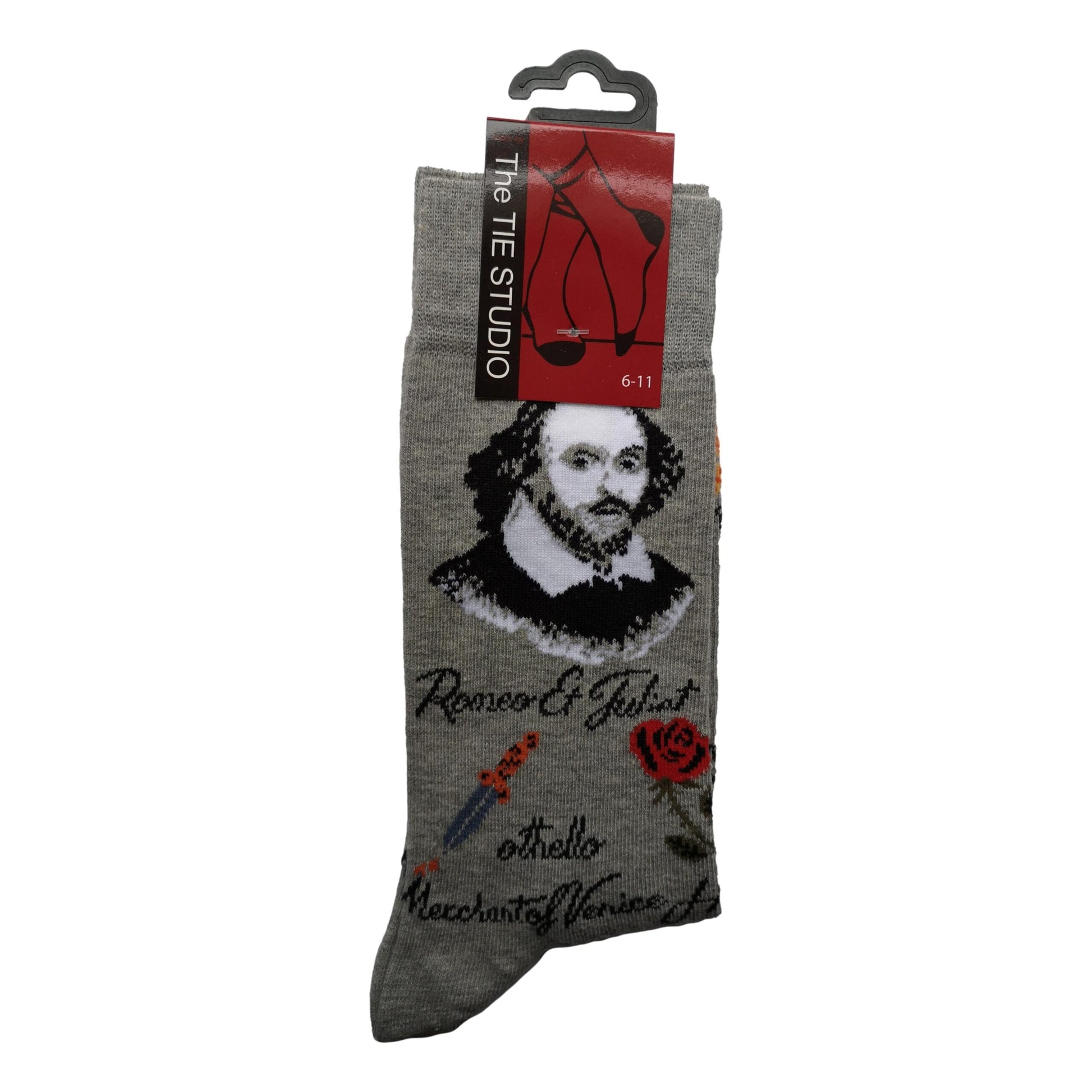 Shakespeare Unisex Novelty Ankle Socks Adult Size 6-11 image 0
