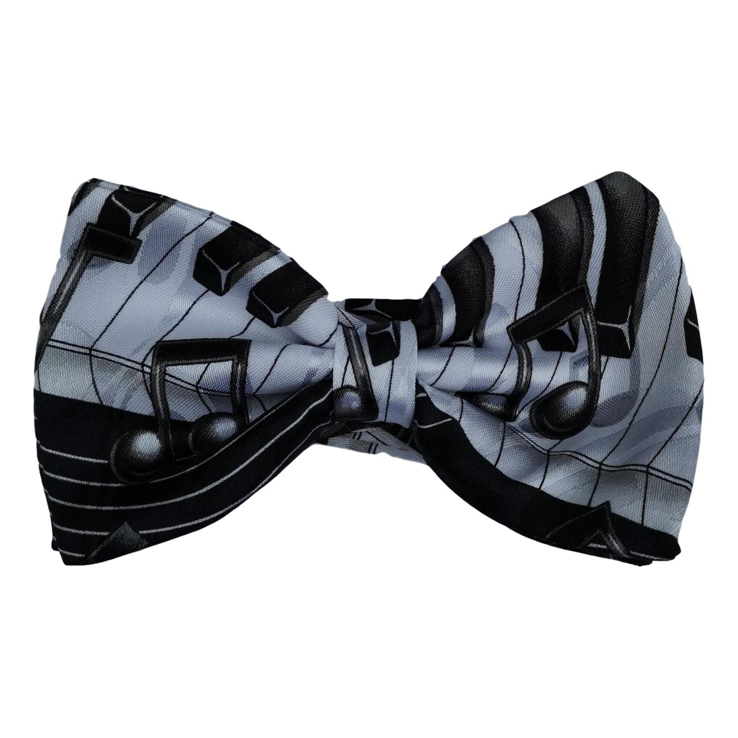 Music Quaver Notes on Piano Keyboard Fancy Polyester Bow Tie image 0