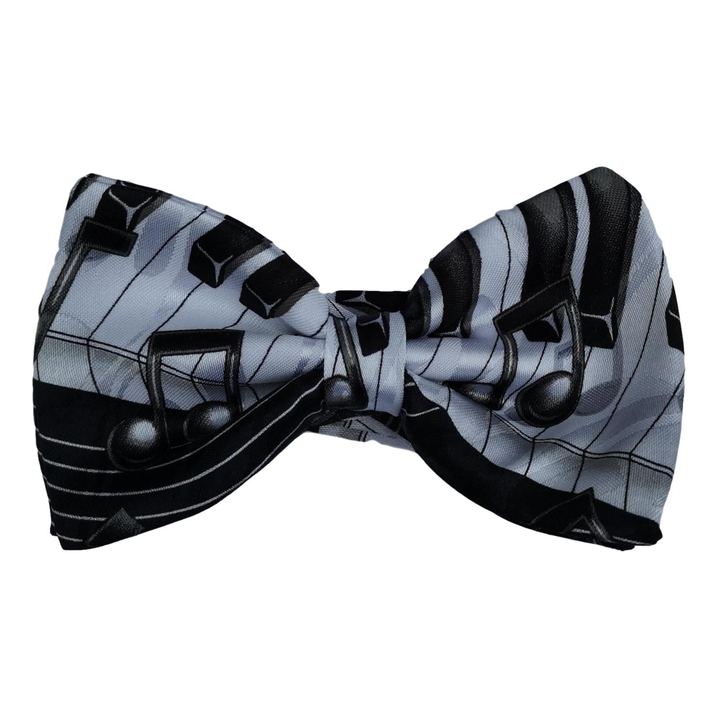 Music Quaver Notes on Piano Keyboard Fancy Polyester Bow Tie image 0
