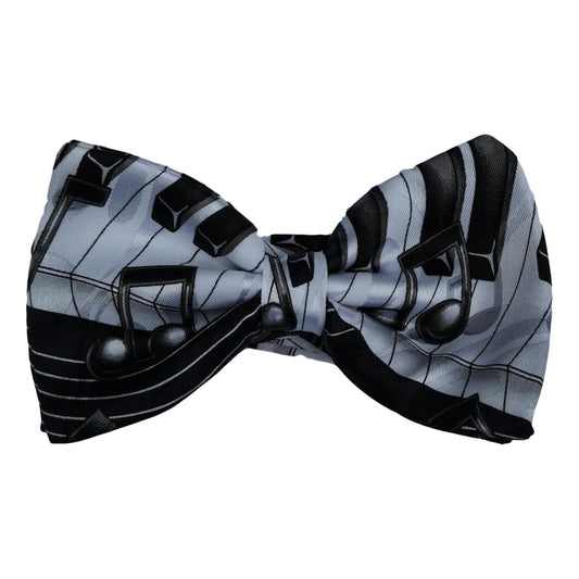 Music Quaver Notes on Piano Keyboard Fancy Polyester Bow Tie image 0