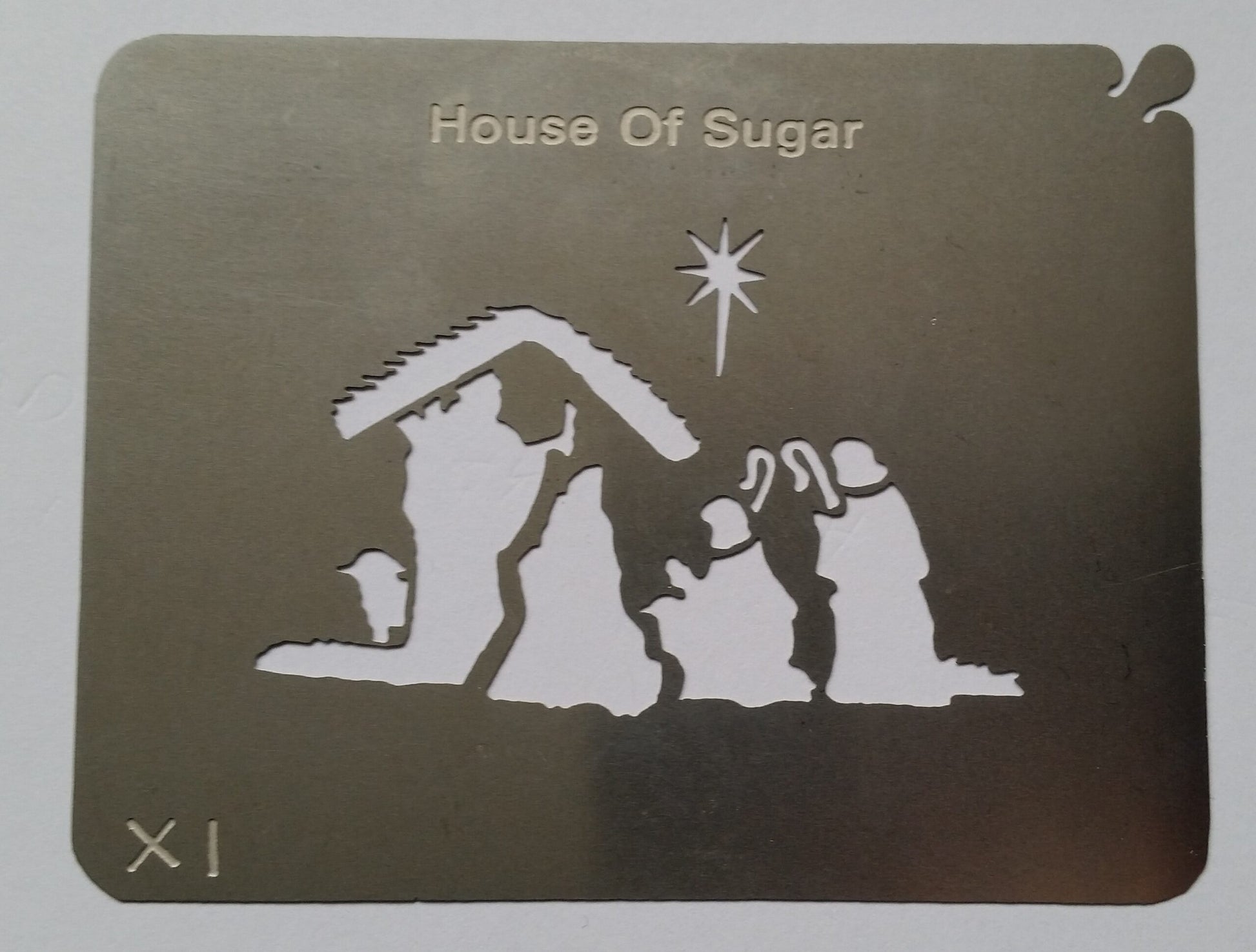 Stainless Steel Nativity Scene X1 cake decorating / card making stencil image 2