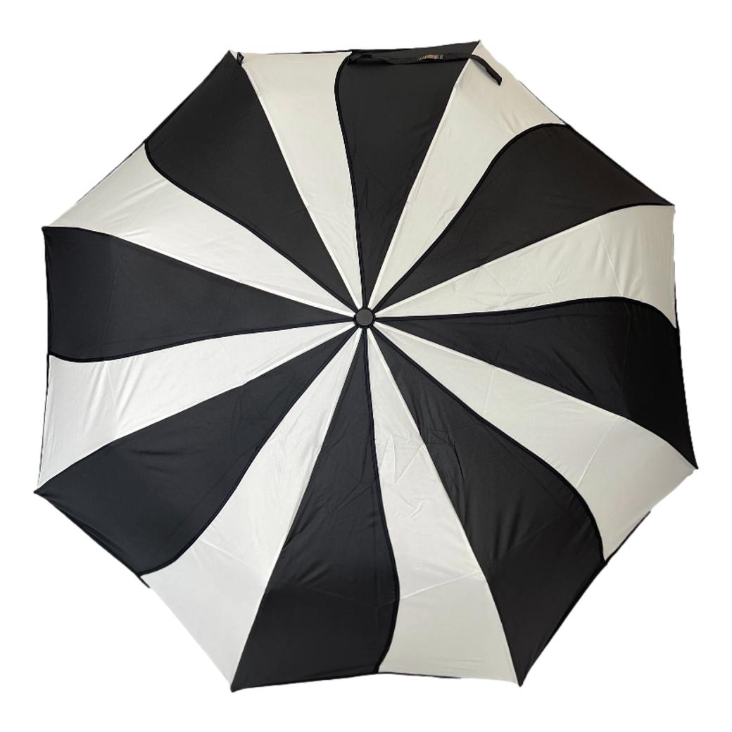 Everyday Swirl Black/Cream Folding Umbrella Lightweight image 6