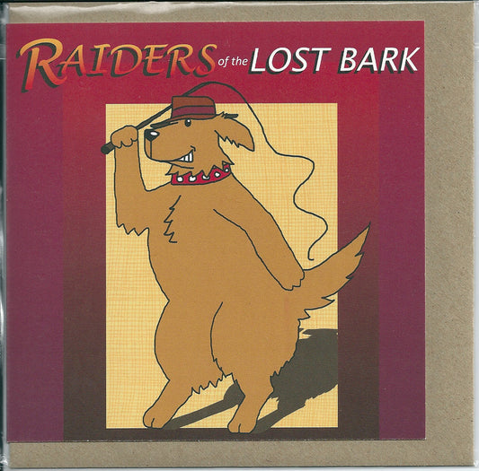 Raiders of the Lost Bark Canine Movie Spoof Theme Blank Card image 0
