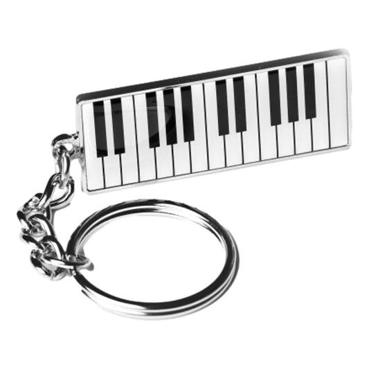 Piano Keyboard Polished Silver-plated Keyring Jazz Musician Gift image 0