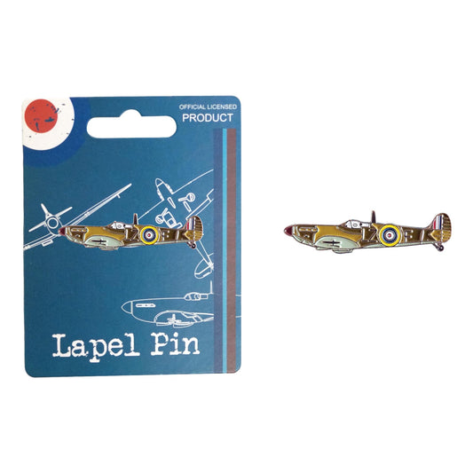 Royal Air Force Spitfire Landscape View lapel pin badge image 0