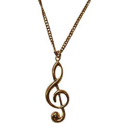 Treble Clef gold-plated pendant image 0