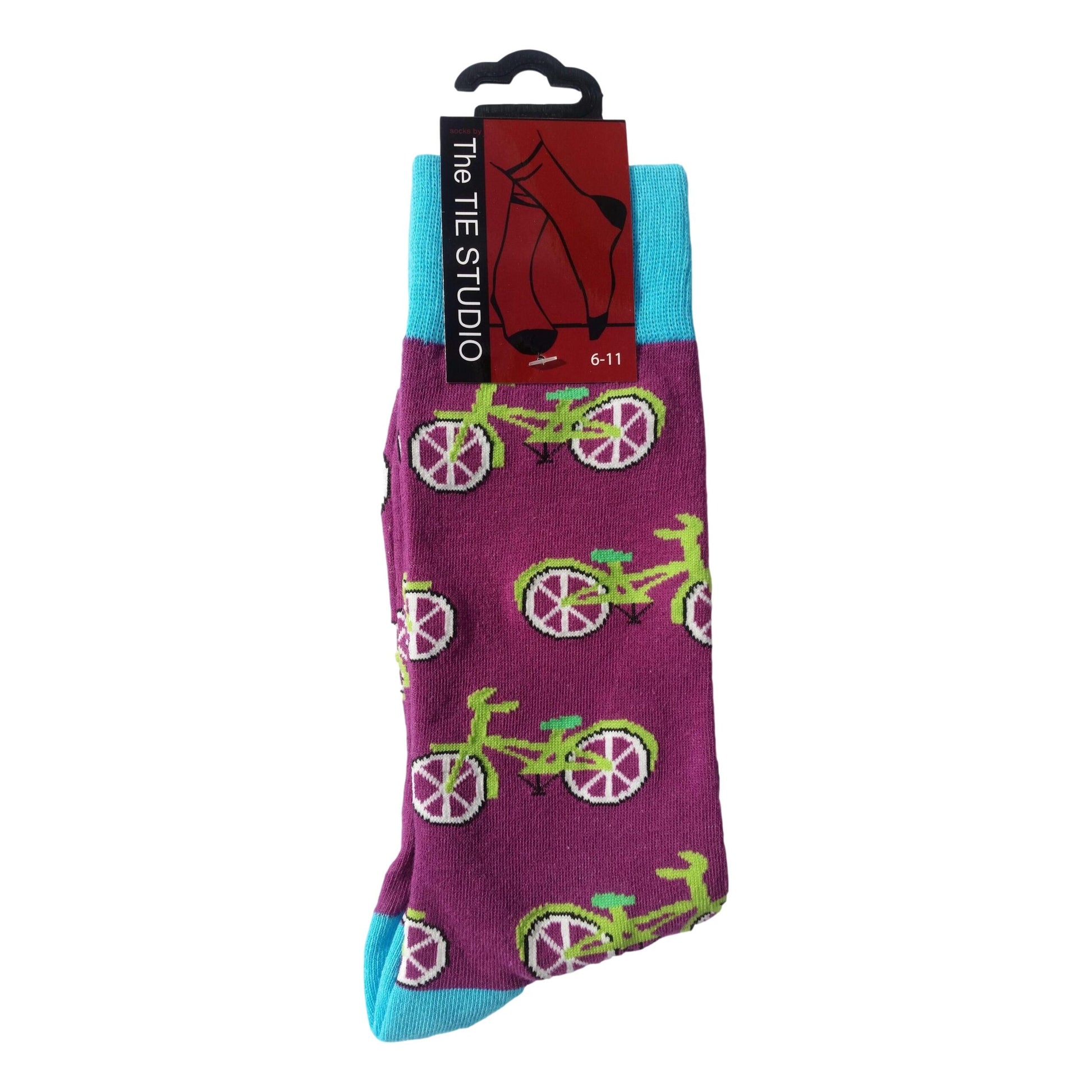 Cycles on purple Unisex Novelty Ankle Socks Adult Size 6-11 image 0