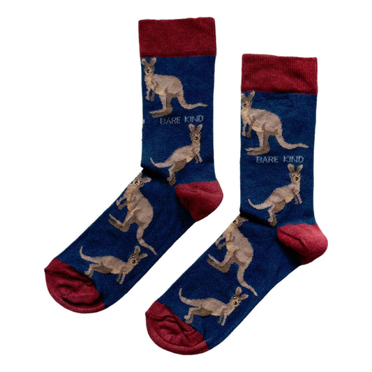 Save The Wallabies Navy Blue Womens Novelty Ankle Socks Adult One Size image 0