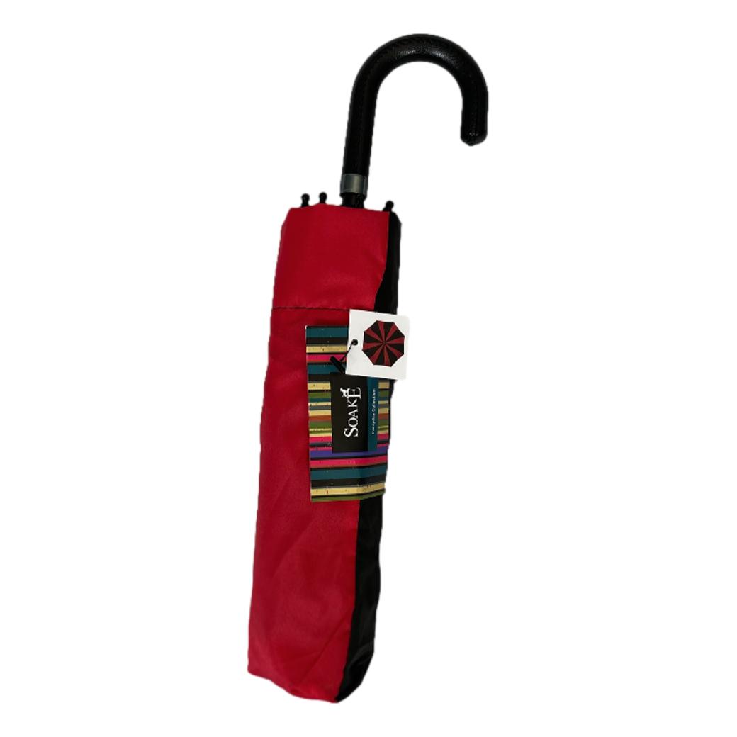 Everyday Swirl Red/Black Folding Umbrella Lightweight image 2