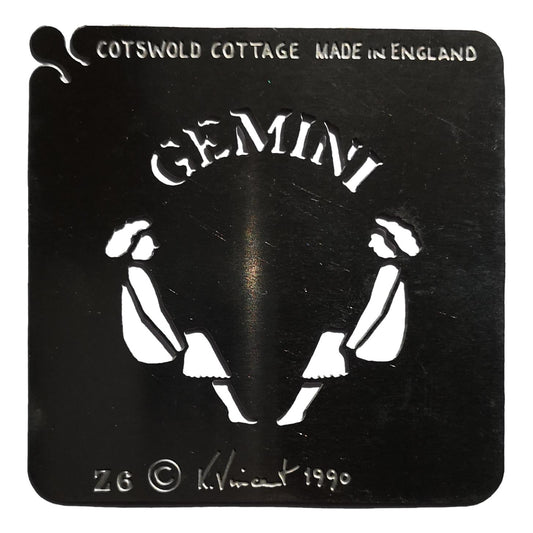 Stainless steel Z6 Gemini cake decorating / card making stencil image 0