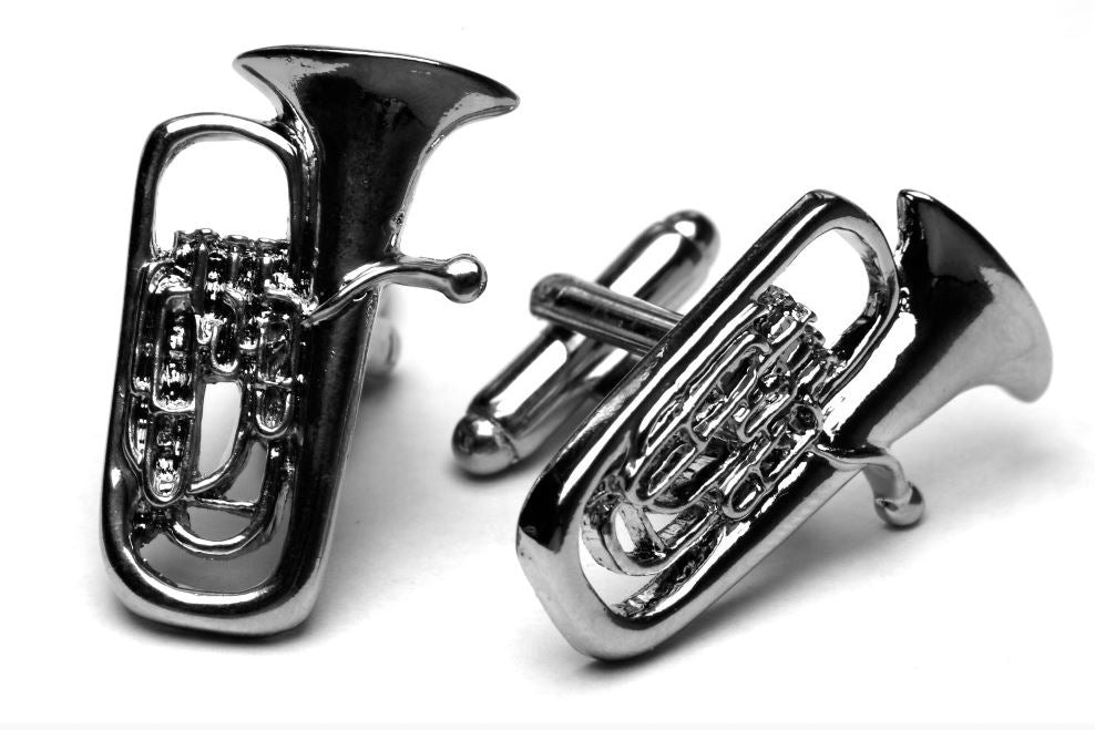 Euphonium/Tuba silver-plated cufflinks image 0