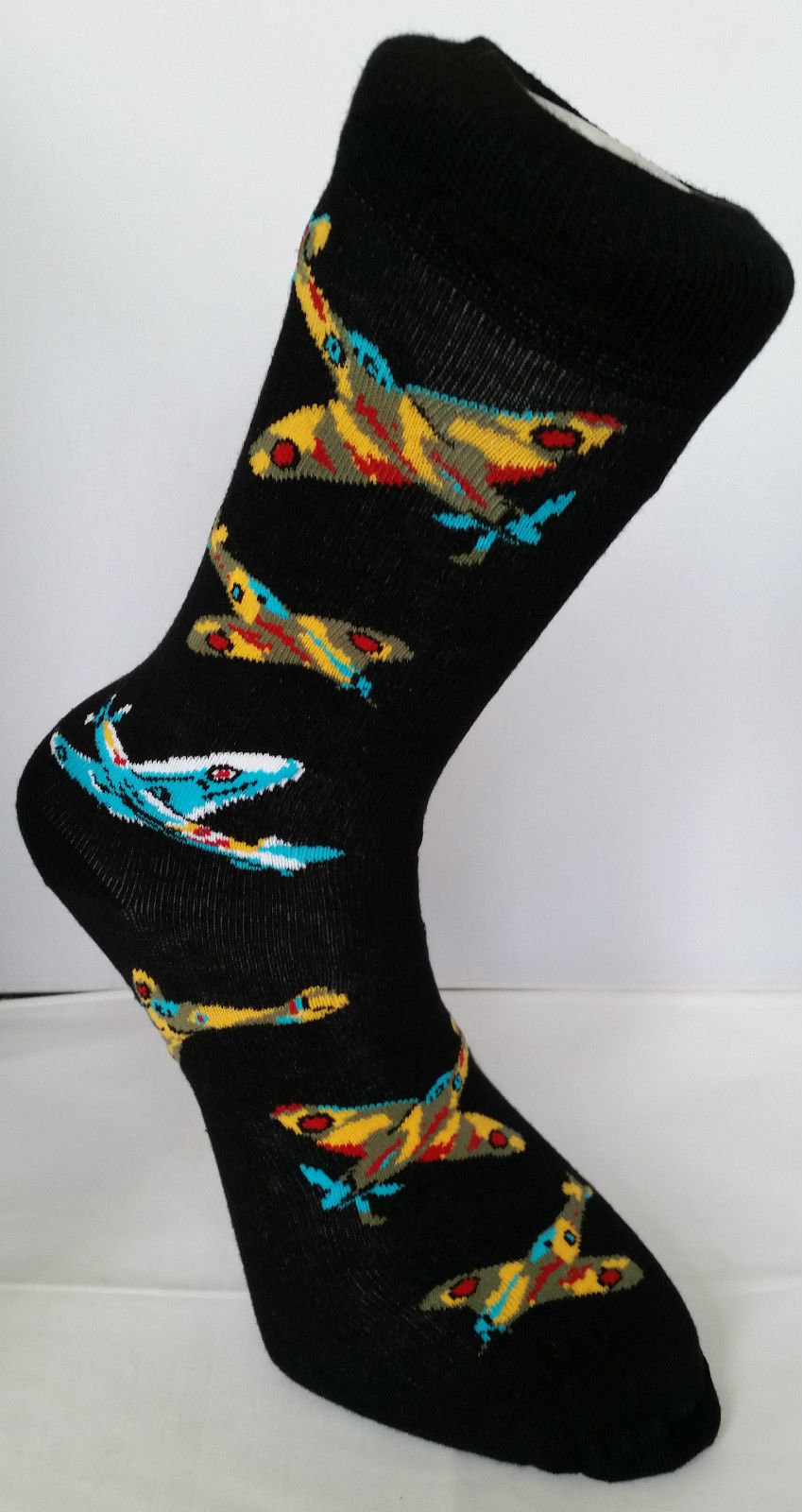 Supermarine Mark 16 Spitfire Plane Unisex Novelty Ankle Adult Size 6-11 Socks image 1