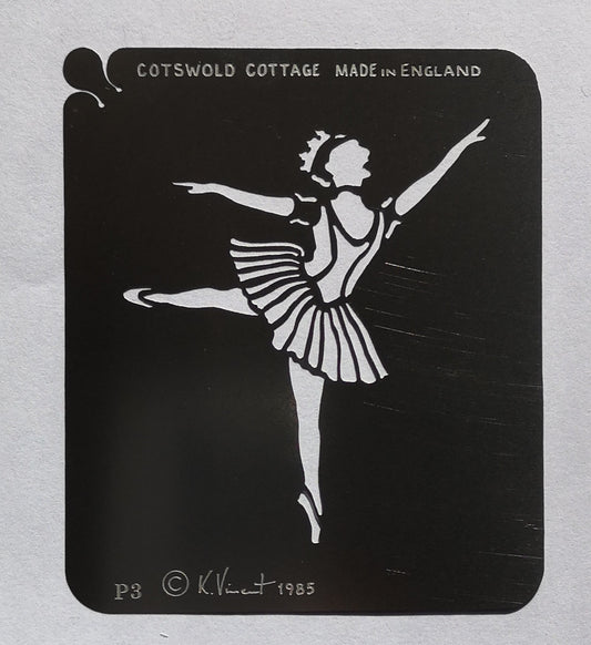 Stainless steel P3 Ballerina cake decorating / card making stencil image 0