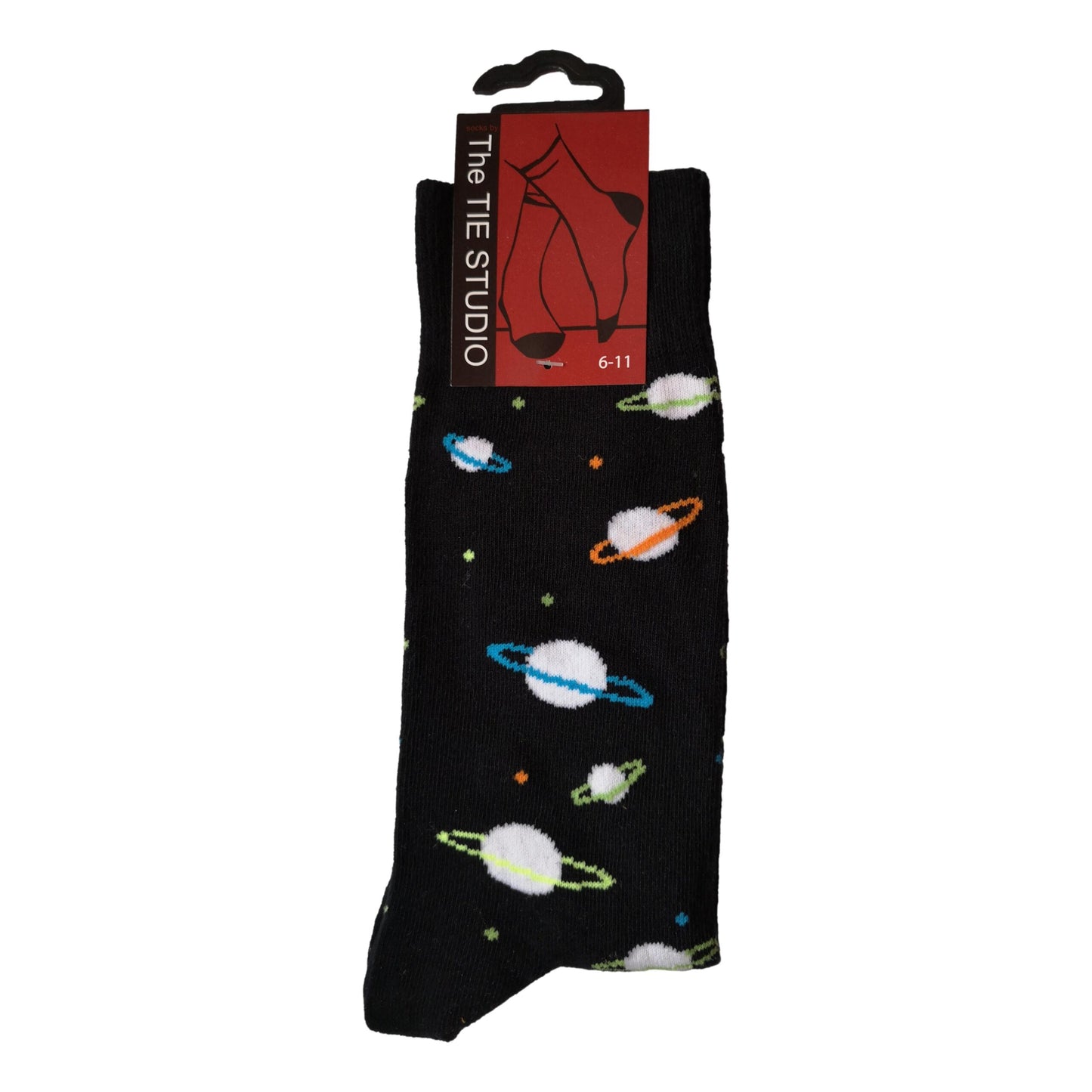 Planets with Rings Unisex Novelty Ankle Socks Adult Size 6-11 image 0