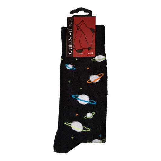 Planets with Rings Unisex Novelty Ankle Socks Adult Size 6-11 image 0