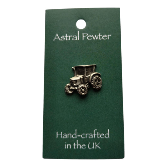 Massey Ferguson shape Tractor pewter lapel pin image 0