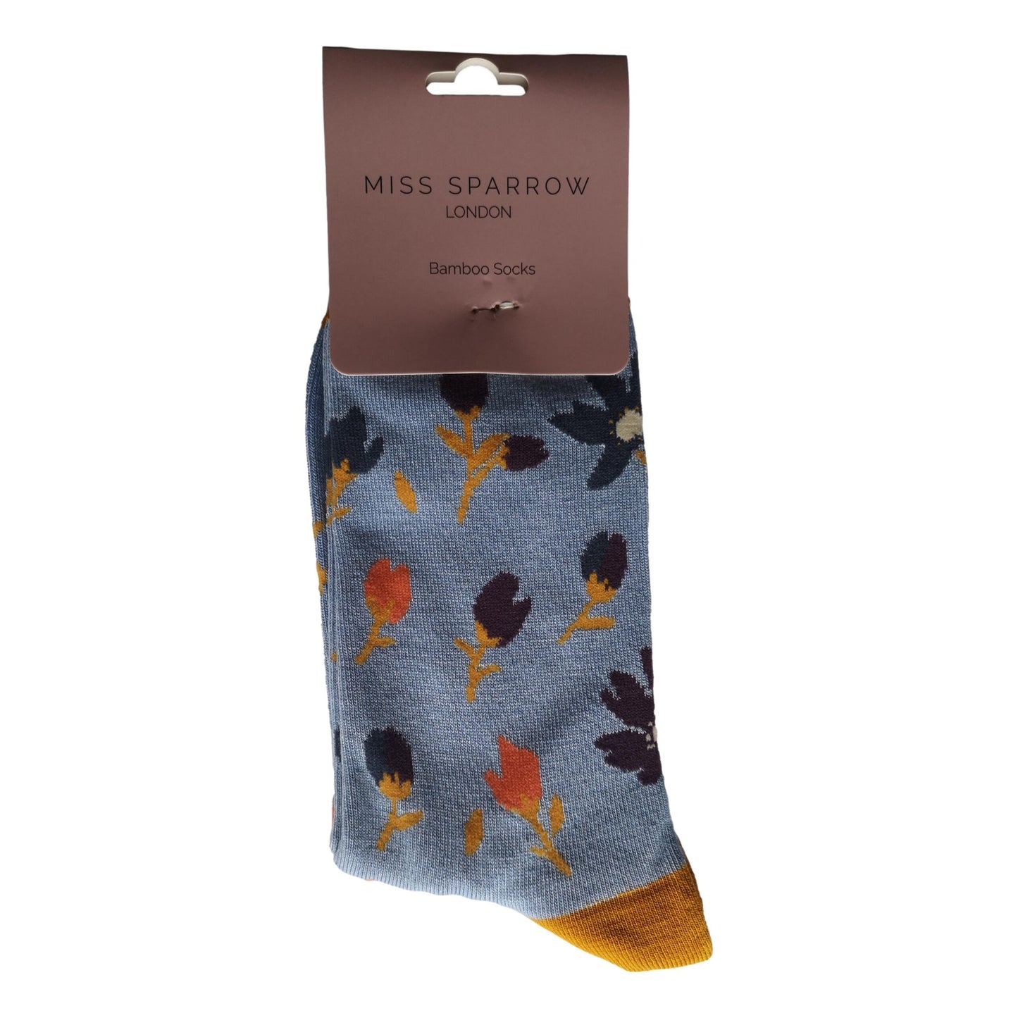 Flower Head Powder Blue Womens Novelty Ankle Socks Adult One Size image 1