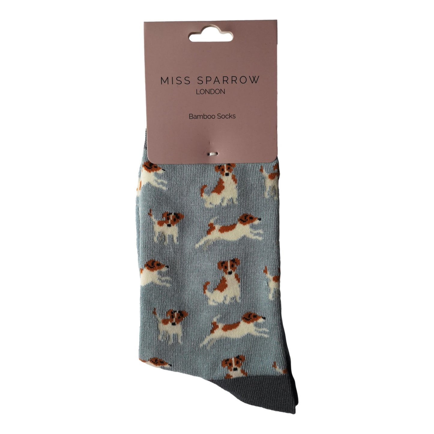 Jack Russell Dog Powder Blue Womens Novelty Ankle Socks Adult One Size image 3