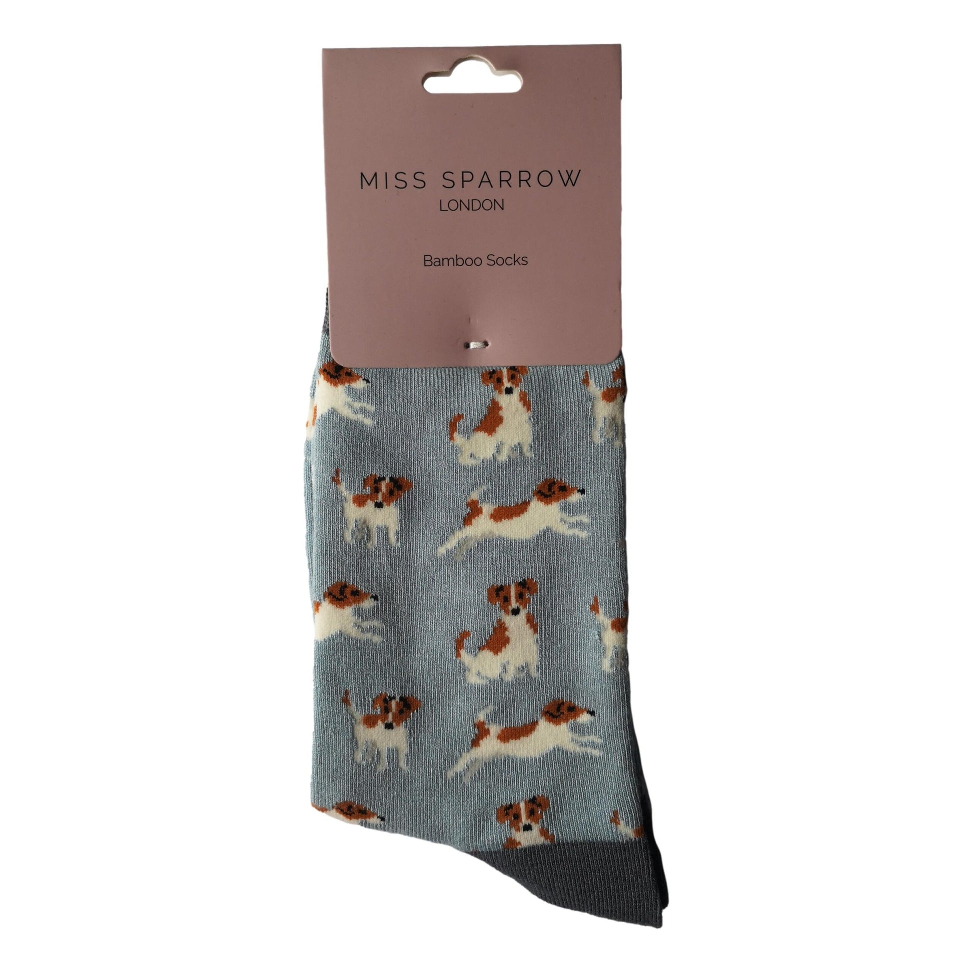 Jack Russell Dog Powder Blue Womens Novelty Ankle Socks Adult One Size image 3