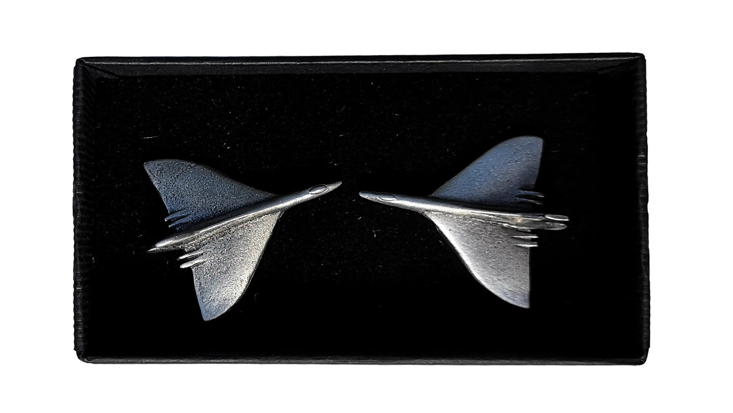 Avro Vulcan Bomber Pewter Torpedo Fitting Cufflinks in Padded Gift Box image 2