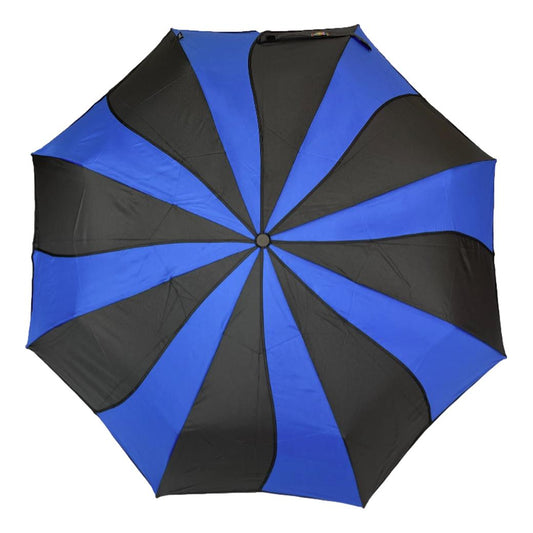 Everyday Swirl Blue/Black Folding Umbrella Lightweight image 0
