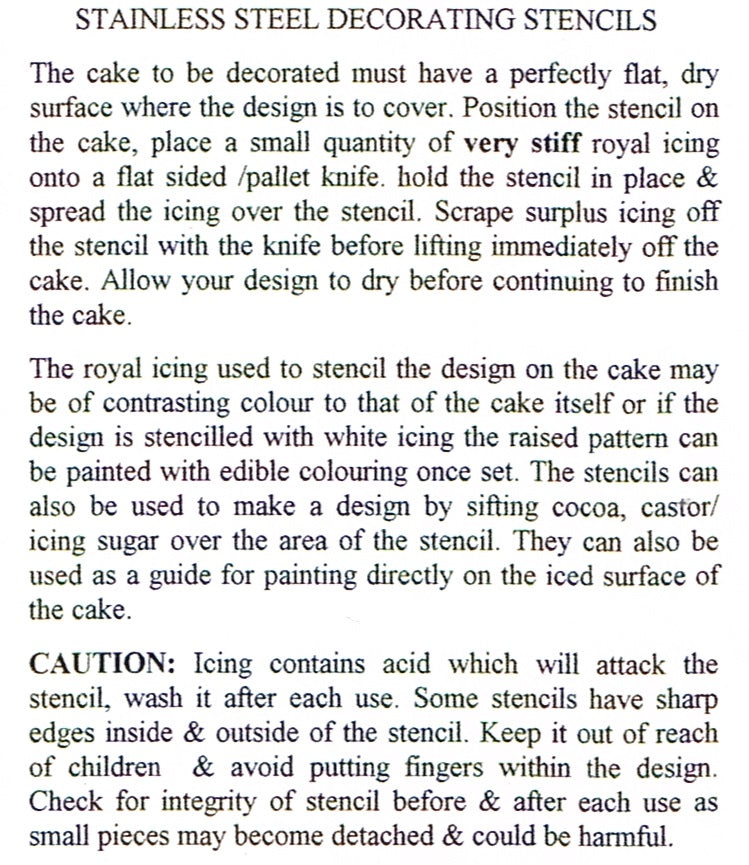 Stainless steel H1 Happy Birthday cake decorating / card making stencil image 1
