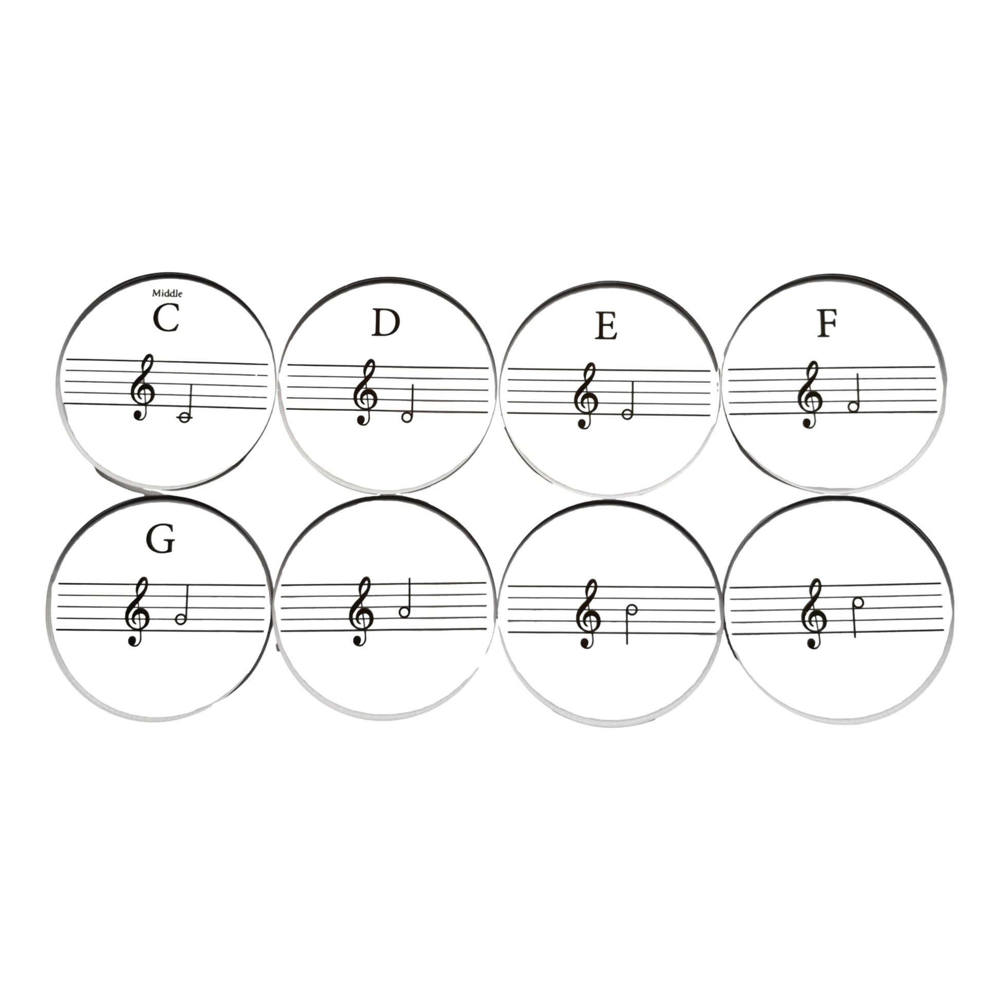 A set of 8 acrylic circular Music Octave coasters image 0