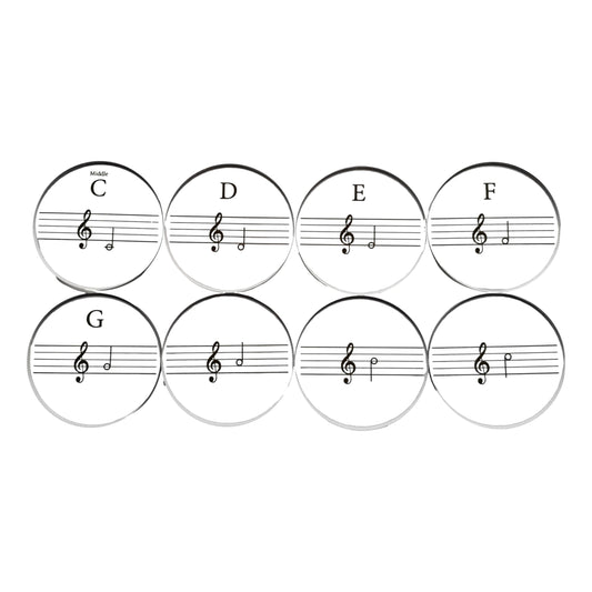 A set of 8 acrylic circular Music Octave coasters image 0