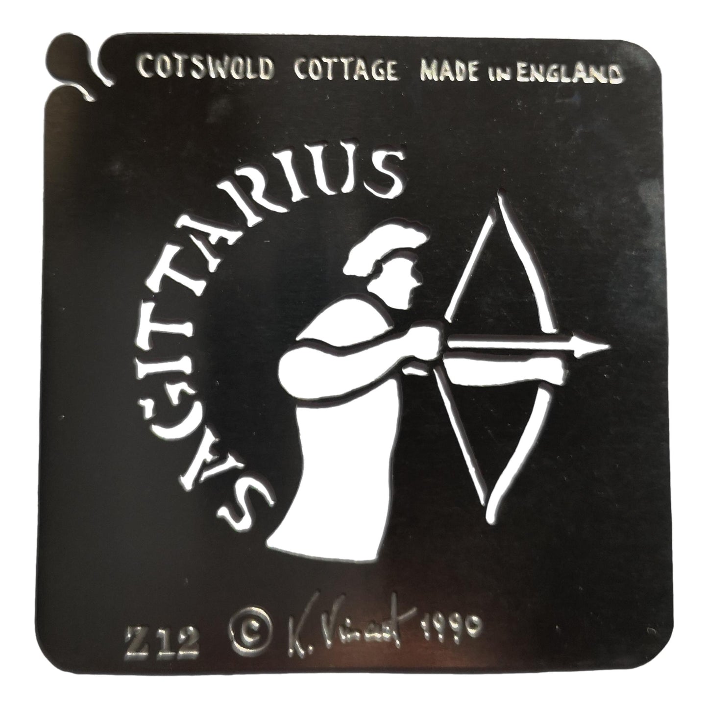 Stainless steel Z12 Sagittarius cake decorating / card making stencil image 0
