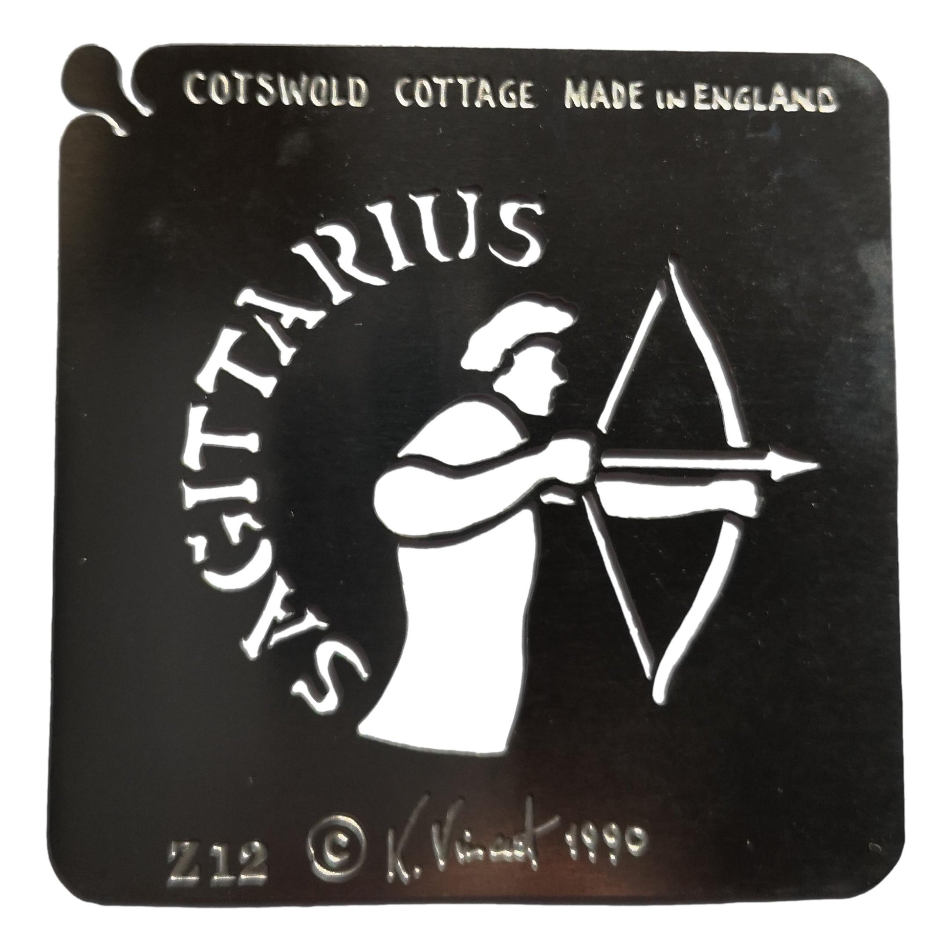 Stainless steel Z12 Sagittarius cake decorating / card making stencil image 0