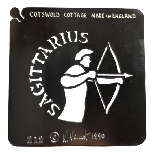 Stainless steel Z12 Sagittarius cake decorating / card making stencil image 0