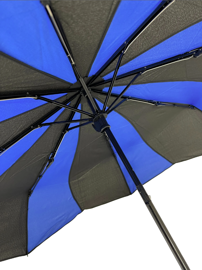 Everyday Swirl Blue/Black Folding Umbrella Lightweight image 3