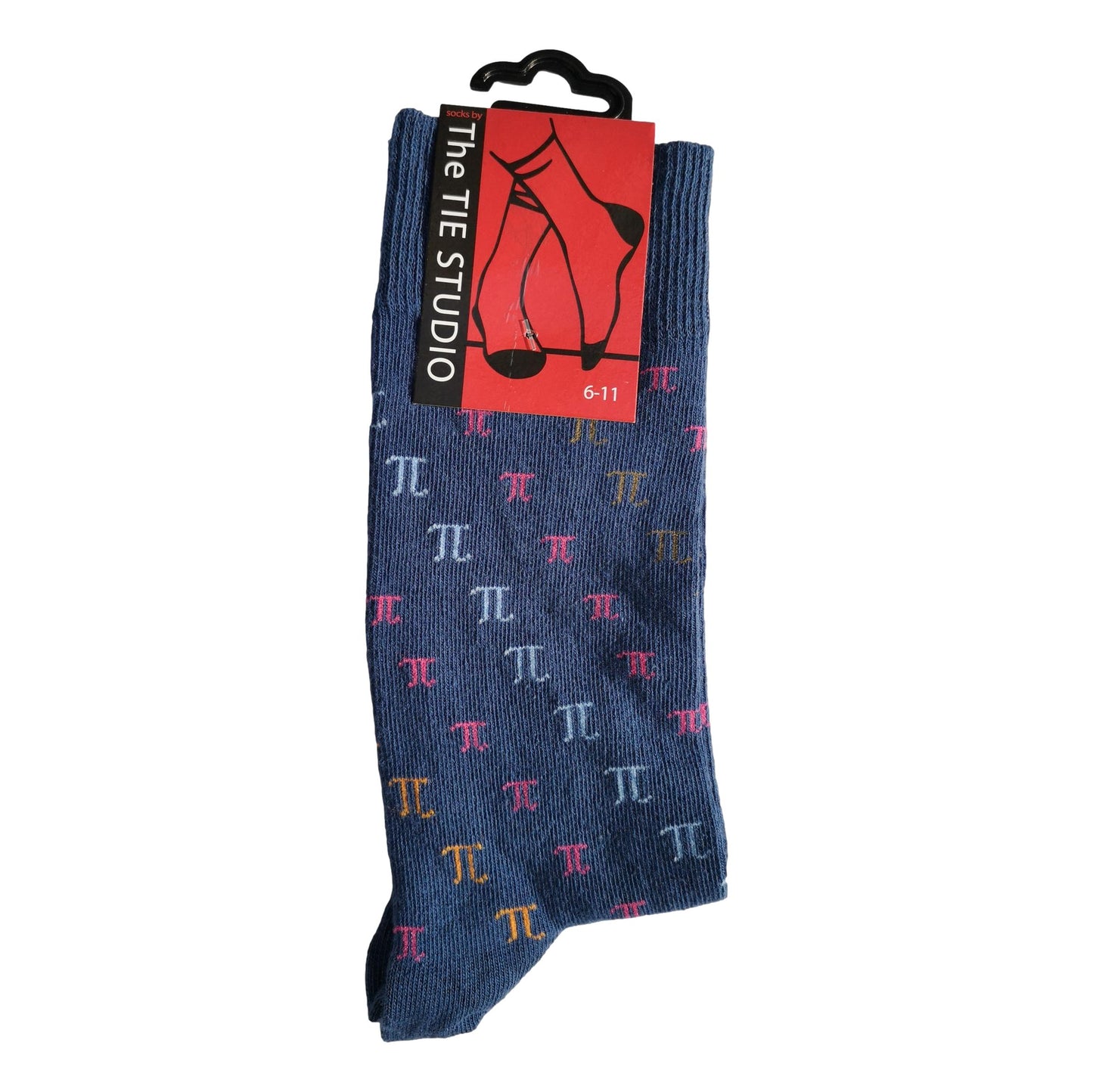 Small PI Symbols on Blue Unisex Novelty Ankle Socks Adult Size 6-11 image 0