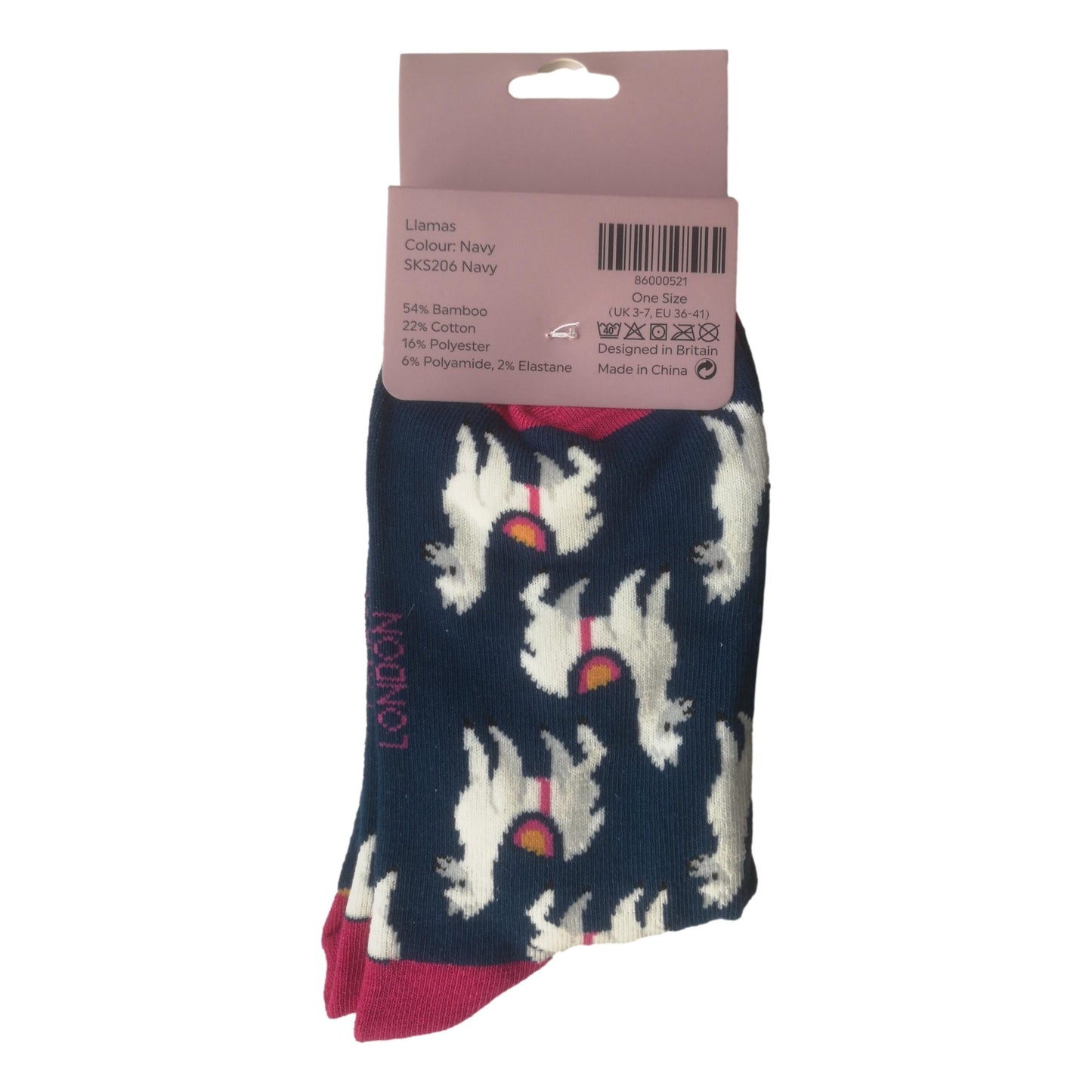 Llamas on Navy Blue Womens Novelty Ankle Socks Adult One Size image 2