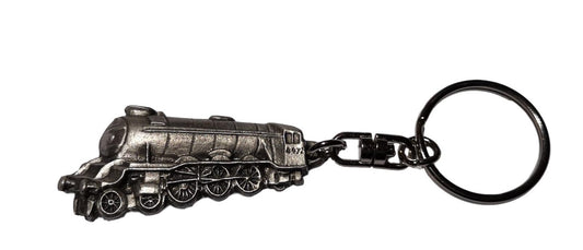Flying Scotsman pewter metal keyring image 0
