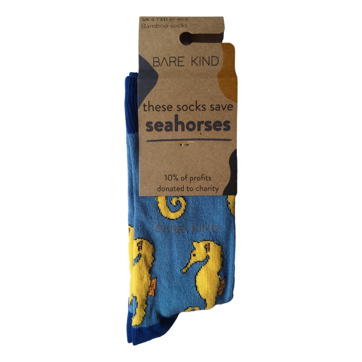 Save The Seahorses Blue Womens Novelty Ankle Socks Adult One Size image 1