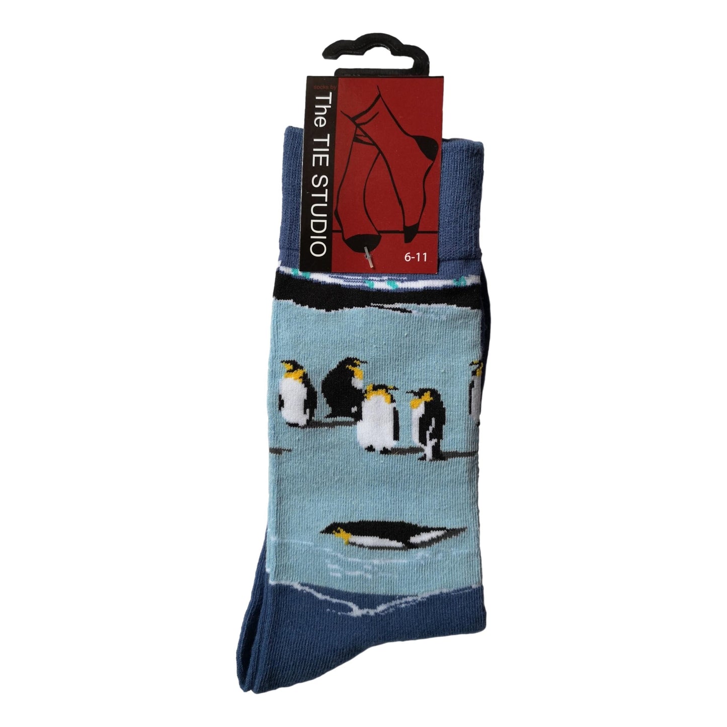 Penguins on ice Unisex Novelty Ankle Socks Adult Size 6-11 image 0